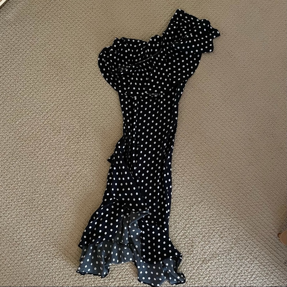 Backstage xs black and white polka dot dress